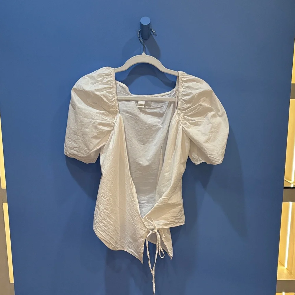 H&M White Puff Sleeve Blouse - Picture 1 of 1